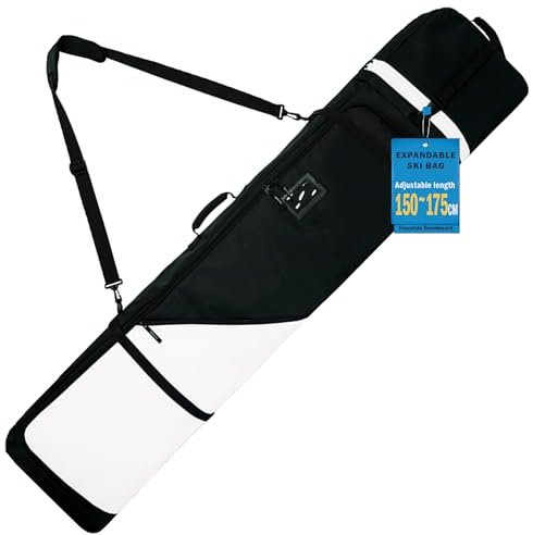 AUMTISC Housse de Snowboard, Sac de Voyage pour Snowboard, Sac de Rangement pour Skis, Bottes et équipement, Longueur réglable de 156 cm à 181 cm