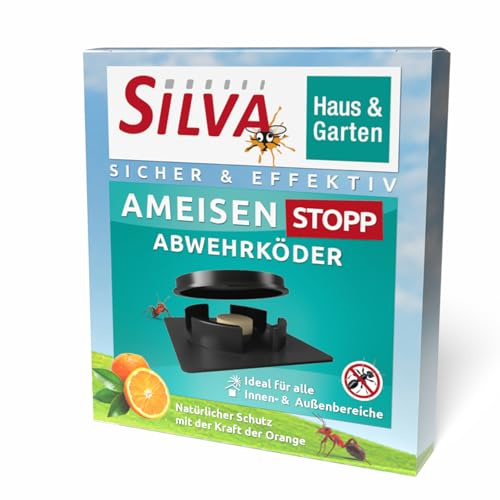 SILVA® Gel - Ameisenköderdose für Innen & Außen [PT 19 - NATÜRLICHER WIRKSTOFF] - Ameisenfalle Dose - Ameisen Köderdose - Ameisenköder - Ameisendose – Ameisenköderbox - Geruchsneutral - 4 Dosen