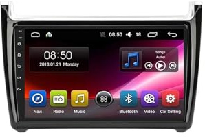 Touchscreen Stereo 2 Din für Volkswagen VW Polo 2008-2015 mit Bluetooth Fm Radio, Mirror Link, USB, Aux, WiFi mit Bluetooth Mirror Link Am Radio, 4 Kern 2G+32G