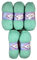 5 x 100g Strickwolle Alize Bebe einfarbig, 500 Gramm Wolle zum Stricken und Häkeln (mintgrün 19)