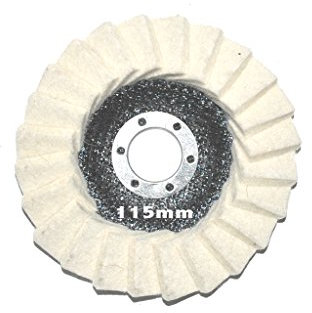 115mm Filz Polierfächerscheibe 22.23mm Polierscheibe Glanz Polier Scheibe.