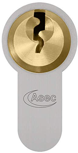 ASEC Vital 6 Pin Half Euro Dual Finish Snap Resistant Cylinder - 65mm 55/10