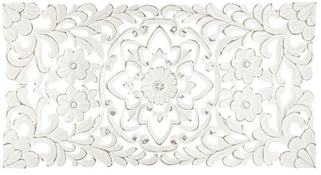 Atmosphera - Déco Murale Fanny - Bois sculpté 85x45 cm