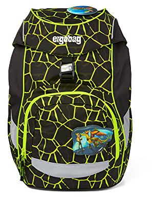 ergobag Unisex Kinder Dragon Ridebear Rucksack, Grün (Grün), Einheitsgröße
