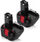 Venghts 2 pezzi BAT043 12V 3000mAh sostituzione per Bosch 12V Batteria BAT043 BAT120 BAT045 BAT046 BAT159 BAT139 BAT049 2607335709 2607335557, GSR 12-1 GSR 12-2, PSR 12, PSB 12 32612