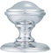 Round Victorian Centre Door Knob - Polished Chrome -79mm Rose- Outdoor Handle | Large Centre Door Knob for Front Doors - External Pull Door Knob - Decorative Weatherproof External Handle