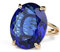 Bague Saphir de Luxe - Anneaux de Mode en Or Rose 14k, Bagues de Fiançailles, Bijoux de Déclaration pour Femmes - Cadeau Personnalisé pour Anniversaire, Mariage, Fête - avec Boîte Cadeau