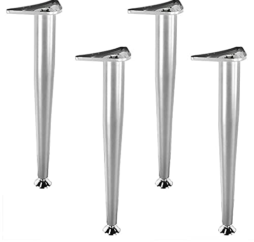 NMDCDH Möbel Tisch Bar Schreibtischbeine Höhenverstellbar Metall mit Schrauben für Frühstück Kaffee Arbeitsplatte Schrank Küche Badezimmer Füße Einheit Sideboards DIY, 4 Stück(Farbe:Grau)