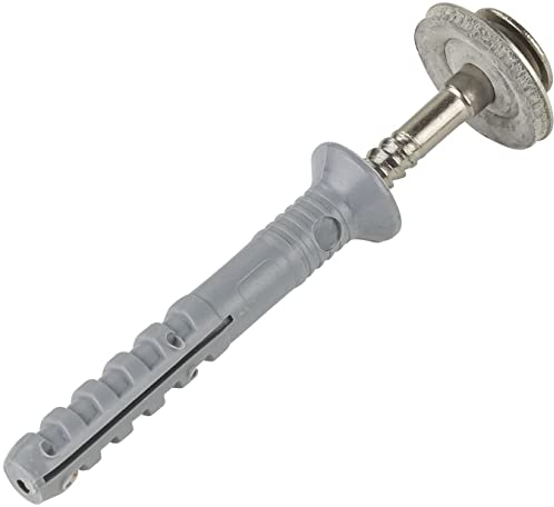 Nageldübel 6x80/20 I 100 Stück FIX-DICHT Senkkopf aus Nylon mit Edelstahl Nagelschraube und Dichtscheibe A2 20mm