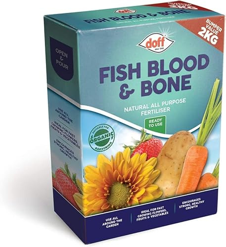 SuperGift.com 2KG Fish Blood & Bone Natural All Purpose Fertiliser Ready to Use, Ideal for fast growing flowers, fruits and vegetables (2KG Fish Blood & Bone)