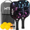Approved Fiberglass Surface Pickleball Set with Pickleball Rackets, Pickle Ball Paddle Set for Men Women