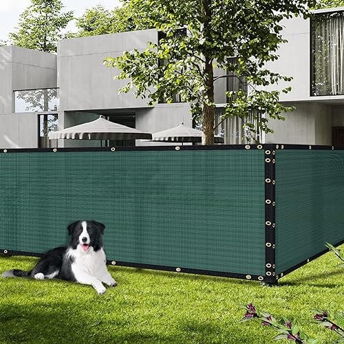 SEKKVY 4' x 50' Privacy Screen Fence, 90% Blockage Mesh Shade Net Cover for Garden, Wall, Chain Link Fence (Green, 4' x 50')