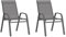 Bussandri Exclusive - Stapelbare Gartenstühle 2 STK. Grau Textilene