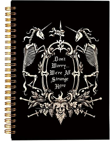 VNWEK Dark Memento Mori The Undead Gothic Makabre Art Spiral-Notizbuch Tagebuch, 14 x 21,6 cm, Gothic, Mystisch, liniert, Hardcover, Spiralnotizbuch, Gothic-Liebhaber, Geschenke