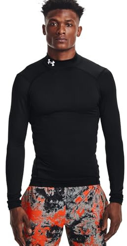 Under Armour - Mens ColdGear Armour Compression Mock Long-Sleeve T-Shirt, Color Black (001), Size: 4X-Large x Tall