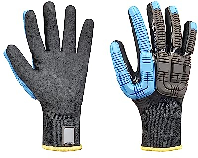 Honeywell Guanti antiurto Rig Dog™ Knit Cold Protect 44-4438BL, resistenti al taglio sul palmo e sul dorso della mano, calibro 18, lavorati a maglia e immersione, taglia 6XS (CONFEZIONE DA 6 paia)