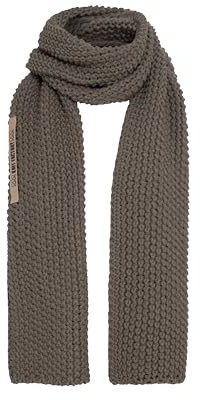 KNIT FACTORY - Carry Schal - Strickschal für Damen und Herren - Bequemer Schal mit Wolle - Hochwertige Qualität - Cappuccino - 200x35 cm