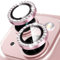 KoGiio Caméra Arrière Protecteur Compatible avec iPhone 15 / iPhone 15 Plus,9H Anti Rayures Verre Trempé Lentille Protection Film,Diamants Scintillants,HD Caméra Film-Rose