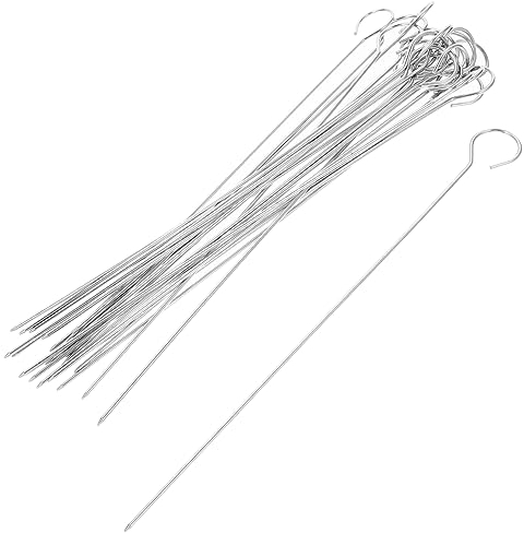 BESTonZON 25piezas Aguja De De Pato De Acero Inoxidable Brochetas Para Asar Brochetas Para Barbacoa Uso Kebab Resistentes Al Calor Aptas Para Uso Alimentario