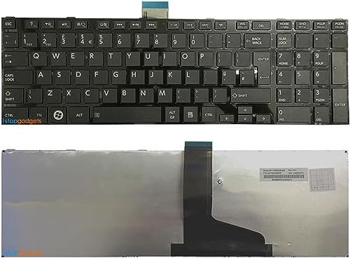 Generic Laptop Keyboard Replacement, USB, QWERTY, Black, 87 Keys, Tactile, Compatible with TOSHIBA Satellite C850, L850, C855, L855, L870, P855