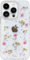 Abbery Handyhülle für iPhone 15 Pro Hülle Durchsichtig Mit Echte Getrocknete Rosa Blumen Motiv Muster Glitzer Sparkle Silikon Frauen Mädchen Stoßfeste Anti-Kratzer Schutzhülle Cover