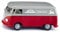 siku 2362, VW T1 Transporter, 1:50, Metall/Kunststoff, Rot/Grau, Spielzeug-Auto, Türen zum Öffnen, Anhängerkupplung