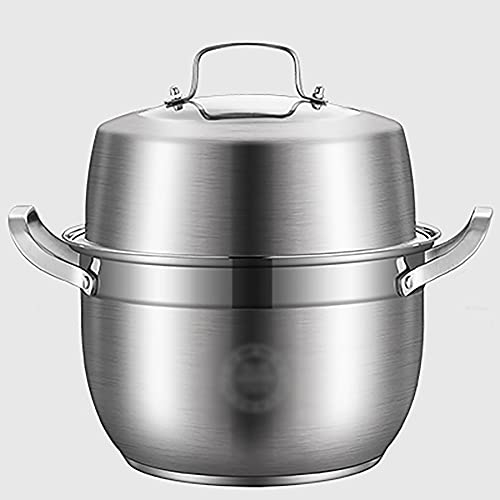 JKJZSALJ Olla De Vapor/Olla De Sopa De Acero Inoxidable 304,Vaporizador Grueso,Vaporizador Grande,Ollas De Cocina para El Hogar