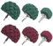 6-teiliges grün und rotes Vlies-Schleifbohrer-Set,Schleifkopf zum Polieren bürsten geformter Scheuerschwamm mit 1/4-Zoll-Griff für Krümmer/Aluminium/Edelstahl/Chrom usw