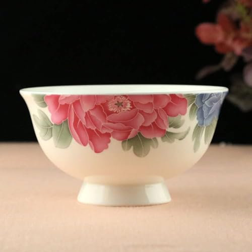 Bol en céramique * Bol à riz en porcelaine de style palais ancien chinois, bol à bouillie, bol à soupe 13 cm 5,1 pouces de haut pied bol en céramique bol à riz en porcelaine de haute qualité vaisselle