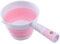 Mikinona 2 Piezas cazo de agua Cubeta plegable cuchara de sal de baño bañera de bebé portátil bañeras plegables bebé champú cucharón de agua de cocina pala de agua de plástico el plastico