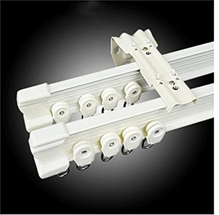 Binario curvo per tenda da soffitto da 2 metri doppia guida per finestra del balcone pieghevole binario scorrevole palo accessorio guida di montaggio superiore (Colore: A)