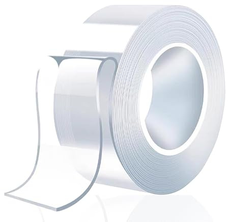 zffkz doppelseitiges klebeband extra stark, nano klebeband doppelseitig für Teppichmatten/Fotorahmen/Handwerk Wandmontage (10m*3cm*1mm)