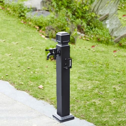 WNYAILLL Fontana da Giardino Esterno in Acciaio Inossidabile, Colonna d'Acqua da Giardino, Fontanella a Colonna Moderna in Acciaio, per Giardino, terrazza o Piscina(60 * 8cm/23.6 * 3.1in)