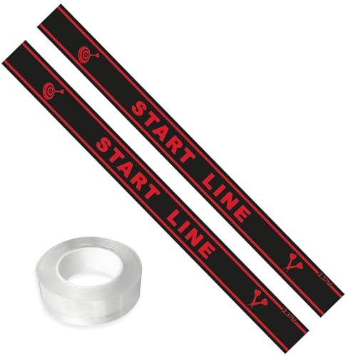 2 Stück Filz rutschfest Dart Abwurflinie, 60 * 5cm Dart Boden Aufkleber, Dartmarkierung Matte, Wurflinie Selbstklebend für Zuhause,Spielzimmer, 2 cm*3 m*1 mm Doppelseitiges Klebeband