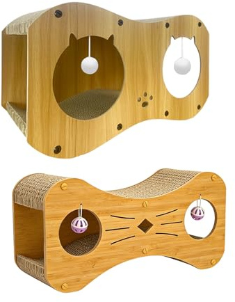 Casa rascador para gatos | diseño de de juego contra el aburrimiento actividad casa de juegos para gatos, superficie resistente al desgaste - para interiores y exteriores para el hogar sala de