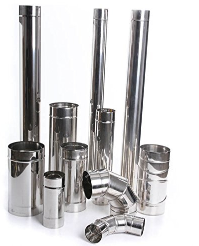 Edelstahl Kaminrohr Ofenrohr Rohr Heizung Rauchrohr Schornstein Abgasrohr Sanierung 250mm 330mm 500mm 1000mm Wandstärke 0,6mm 80mm-200mm wählbar (Ø 200mm, Länge: 1000mm) von rg-vertrieb