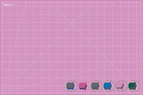 Tapis de découpe auto-cicatrisant ROSE 90x60cm (A1), gradué en CM, surface matte antidérapante - planche de découpe pour couture,patchwork,cutter rotatif