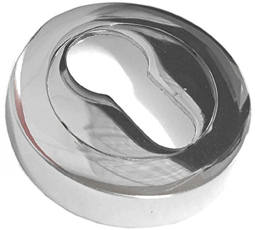 Dzina Escutcheon Euro Profile Polished Chrome Concealed Fix Pack of 4
