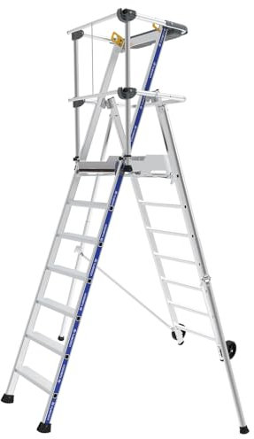 Tubesca - Plate-forme en Alu 8 marches Hauteur accès 3,89 m max. - SHERPAMATIC FIXE