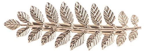 Lurrose barrettes en feuille dor métal feuille dolivier pince à minimaliste déesse printemps pince à pour les femmes