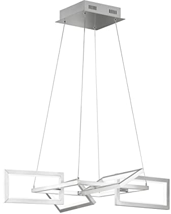 WOFI Pendelleuchte Muriel 5flg, nickel matt, 6133.05.64.9000