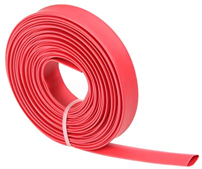 Othmro PE-Schrumpfschlauch, 7 mm Durchmesser, 5 m Länge, 2:1, elektrische Isolierung, Draht, Kabelschlauch, Hülsenfolie, Rot, 1 Stück