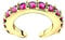Laimons - Women's Jewellery Earrings Single Ear Cuff Clamp 15 mm with Zirconia Made of Sterling Silver 925, Silver, Cubic Zirconia
