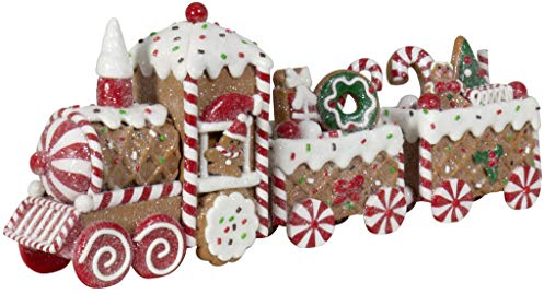 Christmas Paradise Deko Lebkuchen-Zug Weihnachtliche Dekoration Weihnachtsdeko 33cm Bunt
