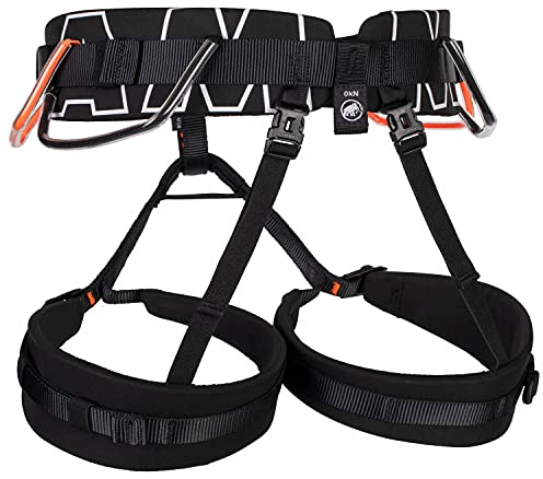 Mammut 4 Slide Harness | Klettergurt für Damen und Herren, Absturzsicherung, Ausrüstung für Bergsteiger | M-XL, Schwarz