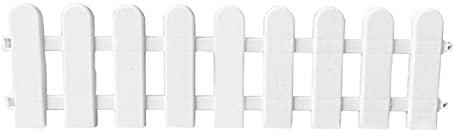 WYYUE 1 Pcs Relaxdays, Blanc Bordure De Jardin Plastique, Clôture Gazon 50x13cm, Parterre Massif Pelouse