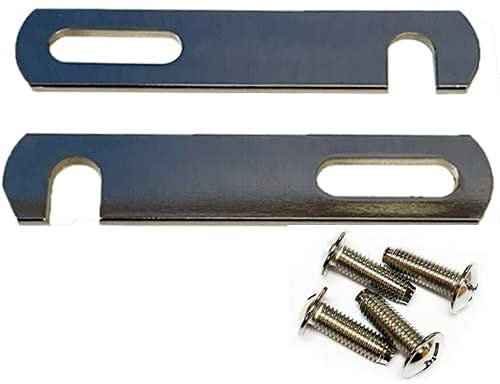 Divan Bed Base Linking Bars 200mm-98mm Silver Nickel Plated With Screw Fittings Furniture. (98mm, 2 Linking Bar With 4 Standard Screws)
