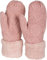 styleBREAKER Damen warme Winter Strick Fäustlinge, Handschuhe mit Rauten Muster, Thermo Fleece, Strickhandschuhe 09010031, Farbe:Altrose