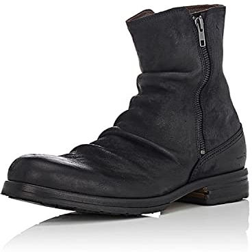 TAOYAO Stivali da Cowboy Western Stivali da Cavaliere Vintage Stivali Alti da Uomo Punk Rock Stile Gotico Stivali a Met Polpaccio Caccia Invernale Escursionismo Trekking