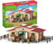 Schleich FARM WORLD - Set de Establo de Schleich, 96 Piezas - Incluye Figura de Jinete, 2 Caballos y Accesorios para la Granja de Juguete - Juguetes para Niños de 3 Años o Más